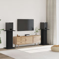 Vidaxl speakerstandaards 2 st 30x30x80 cm bewerkt hout zwart