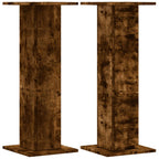 Vidaxl speakerstandaards 2 st 30x30x80 cm bewerkt hout gerookt eiken