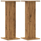 Vidaxl speakerstandaards 2 st 30x30x80 cm hout artisanaal eikenkleurig