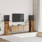 Vidaxl speakerstandaards 2 st 30x30x95 cm bewerkt hout oud houtkleurig
