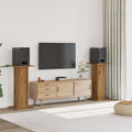 Vidaxl speakerstandaards 2 st 30x30x95 cm hout artisanaal eikenkleurig