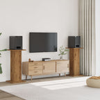 Vidaxl speakerstandaards 2 st 30x30x95 cm hout artisanaal eikenkleurig