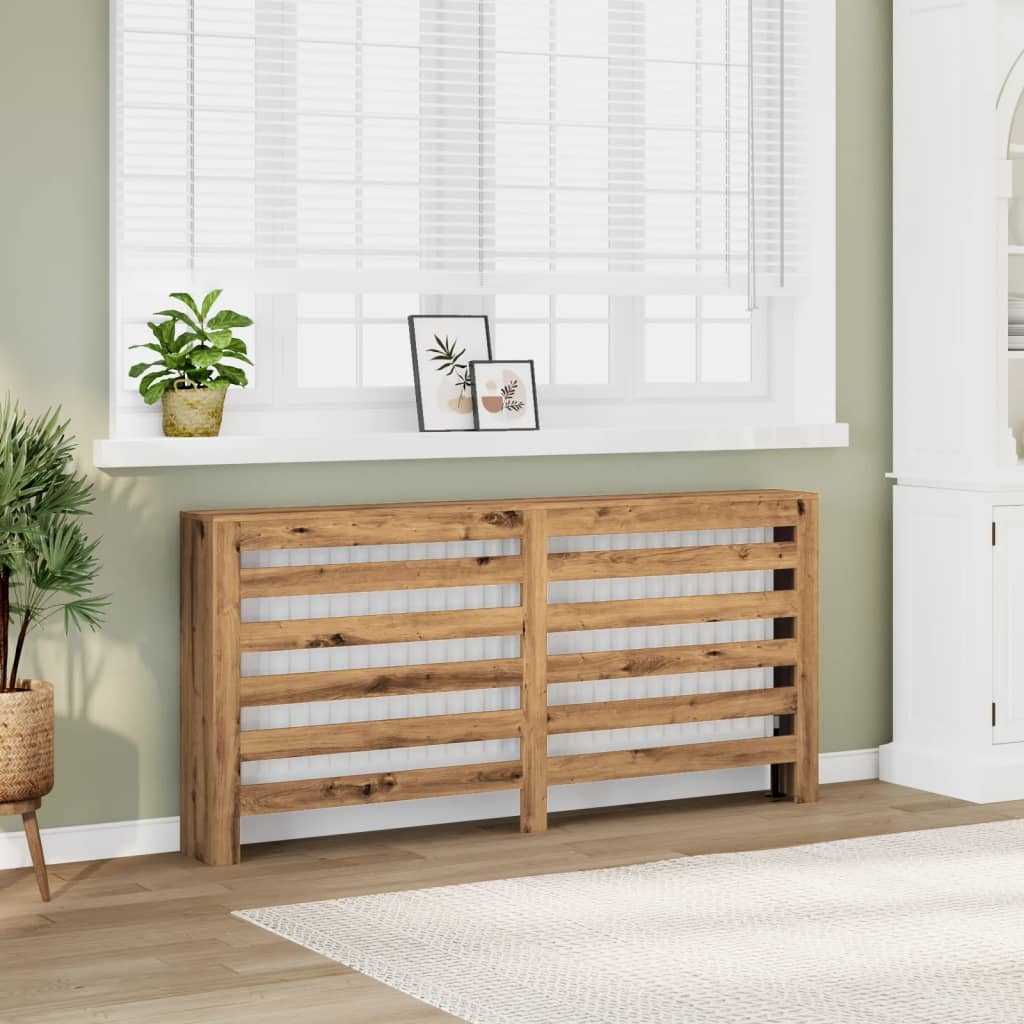Vidaxl radiatorombouw 175x20x82 cm bewerkt hout artisanaal eikenkleur