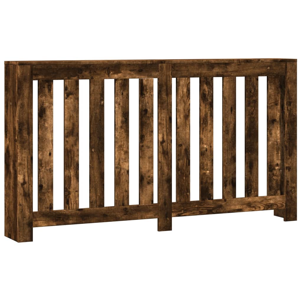 Vidaxl radiatorombouw 149x20x82 cm bewerkt hout gerookt eikenkleurig