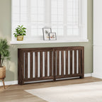 Vidaxl radiatorombouw 175x20x82 cm bewerkt hout bruin eikenkleurig