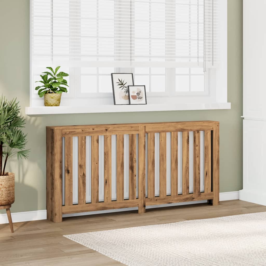 Vidaxl radiatorombouw 175x20x82 cm bewerkt hout artisanaal eikenkleur