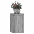 Vidaxl plantenstandaards 2 st 10x10x18 cm bewerkt hout grijs sonoma