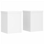 Vidaxl plantenstandaards 2 st 15x15x20 cm bewerkt hout wit