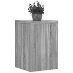 Vidaxl plantenstandaards 2 st 20x20x30 cm bewerkt hout grijs sonoma