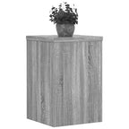Vidaxl plantenstandaards 2 st 25x25x35 cm bewerkt hout grijs sonoma