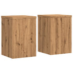Vidaxl plantenstandaards 2 st 25x25x35 cm hout artisanaal eiken