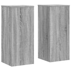 Vidaxl plantenstandaards 2 st 30x30x70 cm bewerkt hout grijs sonoma