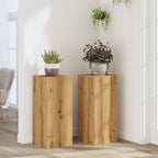 Vidaxl plantenstandaards 2 st 30x30x70 cm hout artisanaal eiken