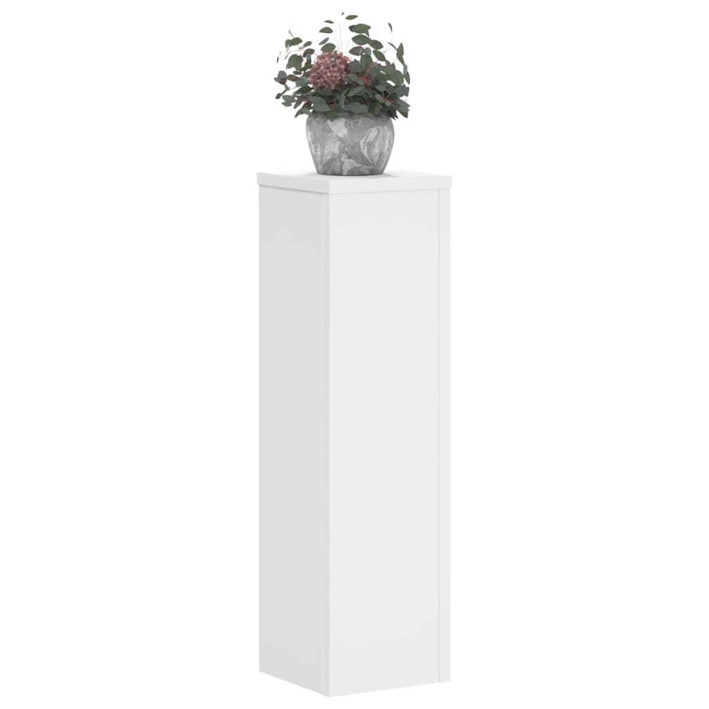Vidaxl plantenstandaards 2 st 17x17x60 cm bewerkt hout wit
