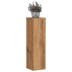 Vidaxl plantenstandaards 2 st 17x17x60 cm hout artisanaal eikenkleurig