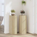Vidaxl plantenstandaards 2 st 25x25x80 cm bewerkt hout sonoma eiken