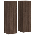 Vidaxl plantenstandaards 2 st 25x25x80 cm bewerkt hout bruin eiken