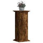 Vidaxl plantenstandaard 33x33x80 cm bewerkt hout gerookt eikenkleurig
