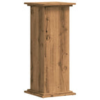Vidaxl plantenstandaard 33x33x80 cm bewerkt hout artisanaal eikenkleur