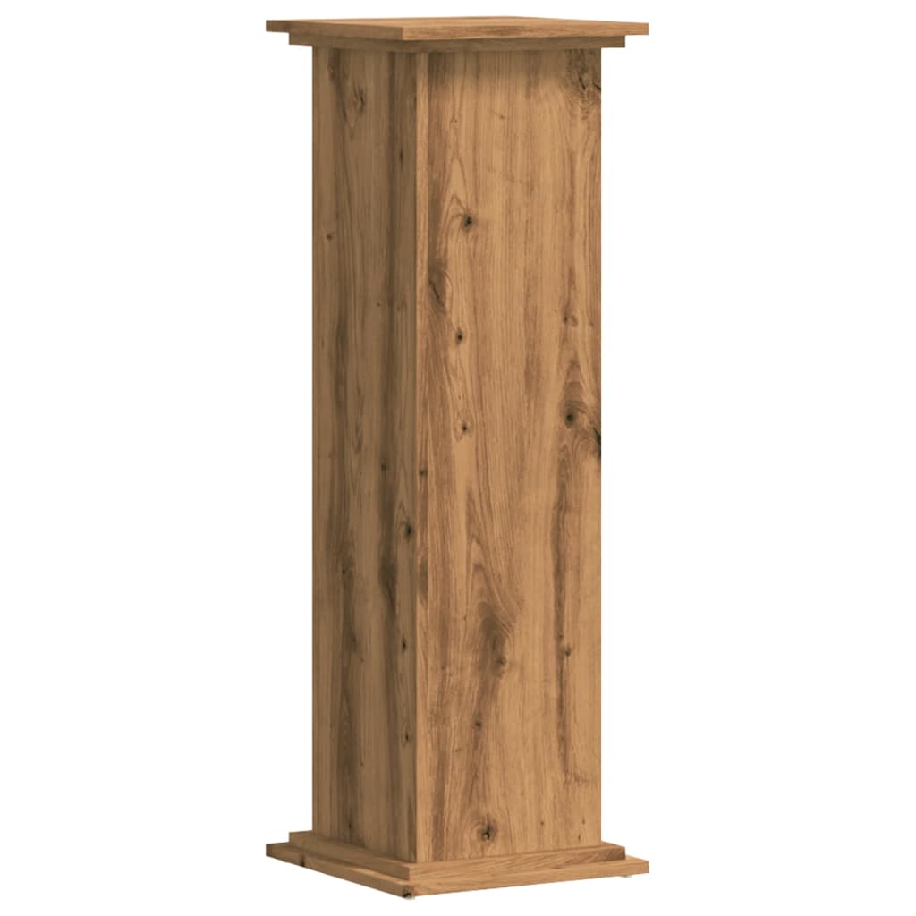 Vidaxl plantenstandaard 33x33x100 cm bewerkt hout artisanaal eiken