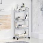Vidaxl opbergtrolley 4-laags 37x28x95 cm acryl transparant