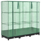 Vidaxl verhoogde plantenbak met kashoes rotanlook 120x40x123 cm