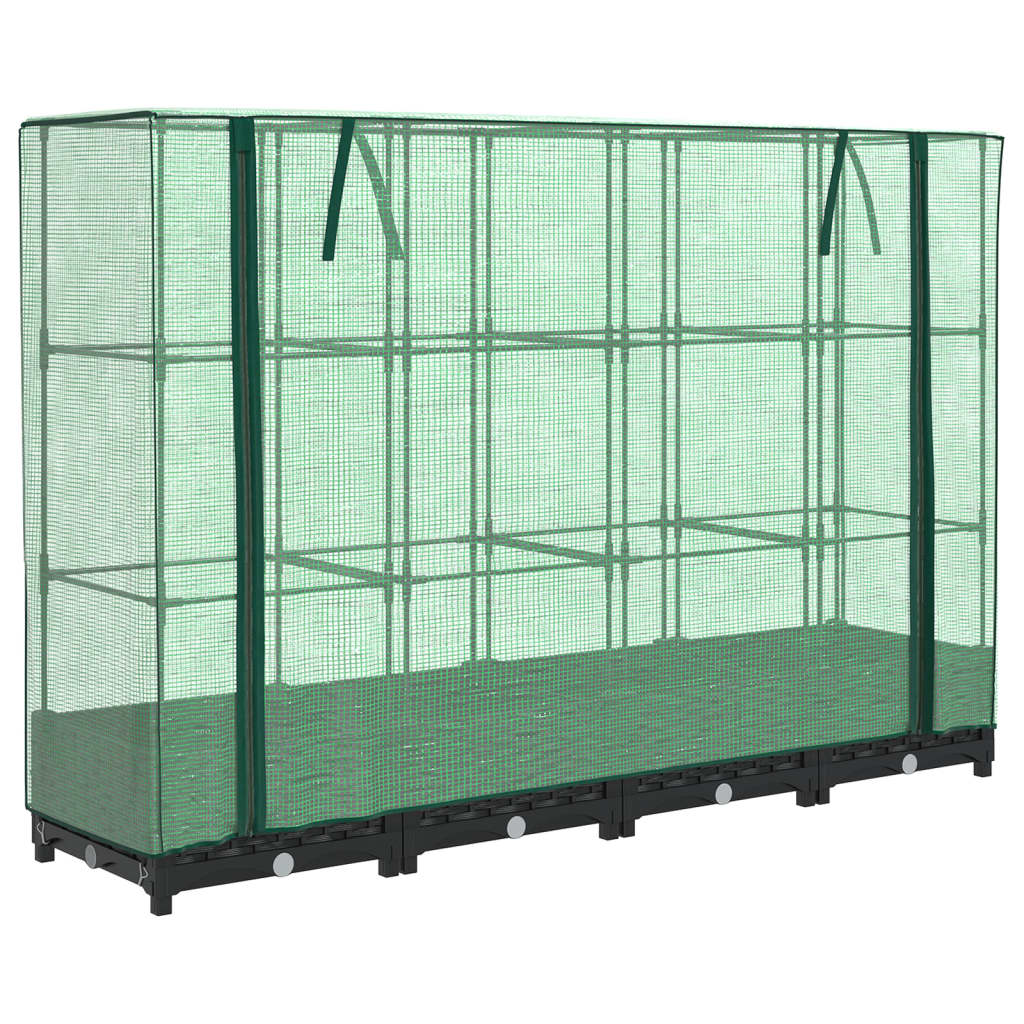 Vidaxl verhoogde plantenbak met kashoes rotanlook 160x40x123 cm