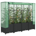Vidaxl verhoogde plantenbak met kashoes rotanlook 160x40x138 cm