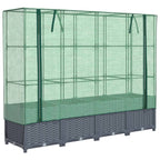 Vidaxl verhoogde plantenbak met kashoes rotanlook 160x40x138 cm
