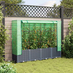 Vidaxl verhoogde plantenbak met kashoes rotanlook 160x40x138 cm