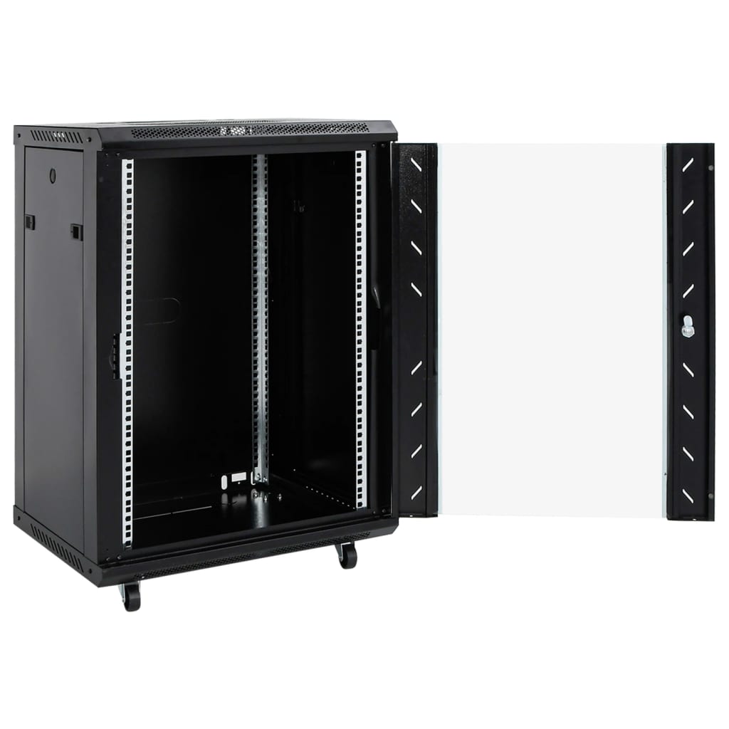 Vidaxl netwerkkast 15u 19 ip20 60x45x86 cm zwart