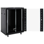 Vidaxl netwerkkast 15u 19 ip20 60x45x86 cm zwart