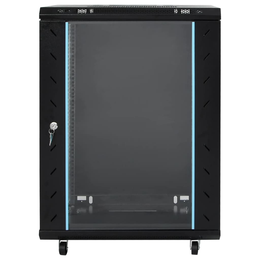 Vidaxl netwerkkast 15u 19 ip20 60x45x86 cm zwart
