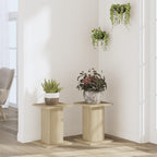 Vidaxl plantenstandaards 2 st 30x30x40 cm bewerkt hout sonoma eiken