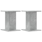 Vidaxl plantenstandaards 2 st 30x30x40 cm bewerkt hout betongrijs