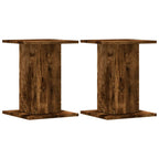 Vidaxl plantenstandaards 2 st 30x30x40 cm bewerkt hout gerookt eiken