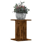 Vidaxl plantenstandaards 2 st 30x30x40 cm bewerkt hout gerookt eiken