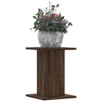 Vidaxl plantenstandaards 2 st 30x30x40 cm bewerkt hout bruin eiken