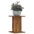 Vidaxl plantenstandaards 2 st 30x30x40 cm bewerkt hout oud houtkleurig