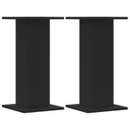 VidaXL Plantenstandaards 2 st 30x30x60 cm bewerkt hout zwart