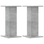 Vidaxl plantenstandaards 2 st 30x30x60 cm bewerkt hout betongrijs