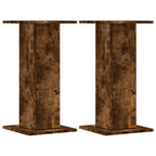 Vidaxl plantenstandaards 2 st 30x30x60 cm bewerkt hout gerookt eiken