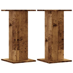 Vidaxl plantenstandaards 2 st 30x30x60 cm bewerkt hout oud houtkleurig