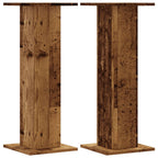 Vidaxl plantenstandaards 2 st 30x30x80 cm bewerkt hout oud houtkleurig