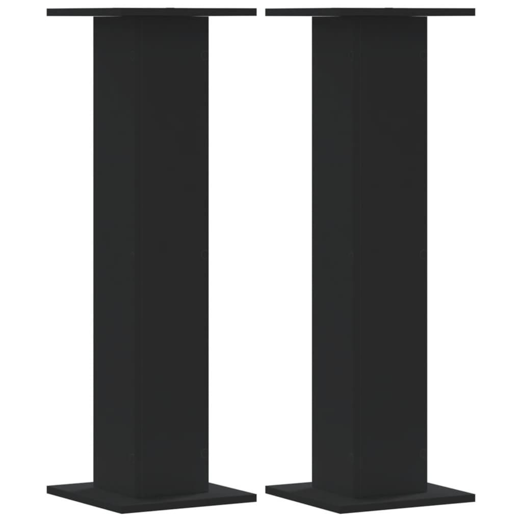 Vidaxl plantenstandaards 2 st 30x30x95 cm bewerkt hout zwart