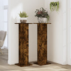 Vidaxl plantenstandaards 2 st 30x30x95 cm bewerkt hout gerookt eiken