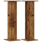 Vidaxl plantenstandaards 2 st 30x30x95 cm bewerkt hout oud houtkleurig