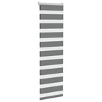 Vidaxl zebra rolgordijn 50x100 cm stofbreedte 45,9cm donkergrijs