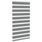 Vidaxl zebra rolgordijn 90x100 cm stofbreedte 85,9 cm donkergrijs