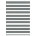 Vidaxl zebra rolgordijn 100x100 cm stofbreedte 95,9 cm donkergrijs